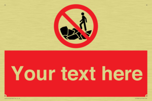 Custom No climbing on rocks